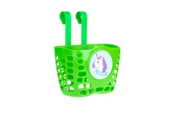 Корзина детская пластиковая на руль ONRIDE Pony Mini зеленая для велосипедов 12-14"