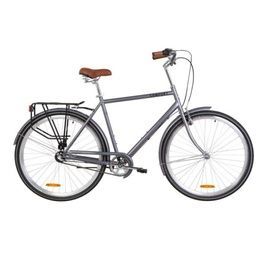 фото Велосипед 28" Dorozhnik COMFORT MALE 14G St с багажником зад St, с крылом St 2021 (серый)