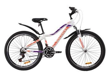 фото Велосипед ST 26" Discovery KELLY AM Vbr с крылом Pl 2020 (желто-сиреневый с черным)
