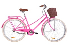фото Велосипед 28" Dorozhnik COMFORT FEMALE 14G St с багажником зад St, с крылом St, с корзиной Pl 2019 (фиолетовый)