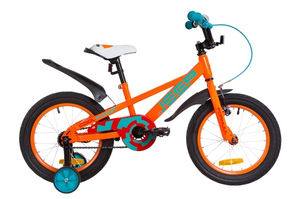 фото Велосипед 16" Formula JEEP 14G St с крылом Pl 2019 (оранжево-бирюзовый)