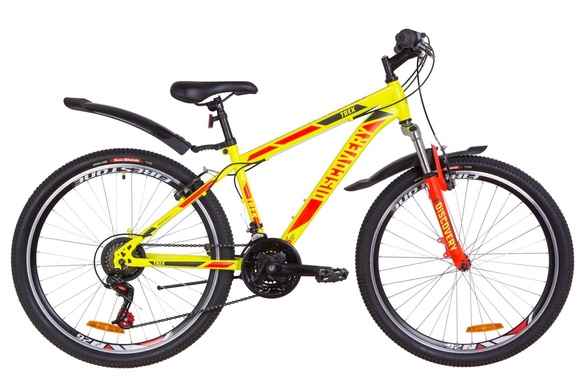 фото Велосипед 26" Discovery TREK AM 14G Vbr St с крылом Pl 2019 (желтый (м))