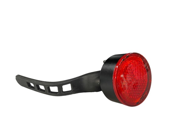 Фонарь габаритный задний (круглый ободок) красный LED, USB