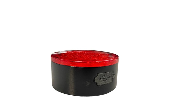 Ліхтар габаритний задній (круглий обідок) червоний LED, USB