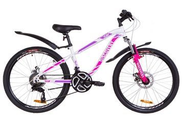 фото Велосипед 24" Discovery FLINT AM 14G DD St с крылом Pl 2019 (бело-малиновый)