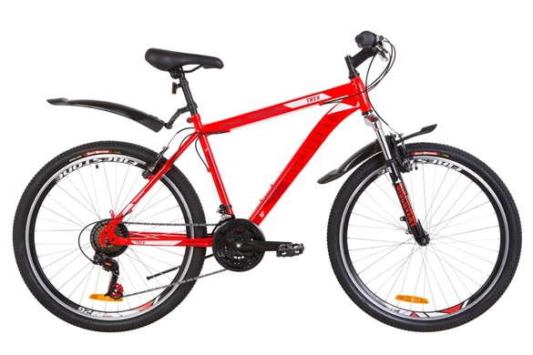 фото Велосипед 26" Discovery TREK AM 14G Vbr St с крылом Pl 2019 (красный)