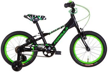 фото Велосипед AL 16" Formula Kid SLIM Vbr FR чорний з зеленим 2026