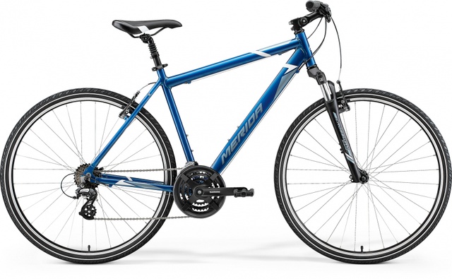 фото Велосипед гібридний 28" Merida CROSSWAY 10-V (2021) blue(steel blue/white)