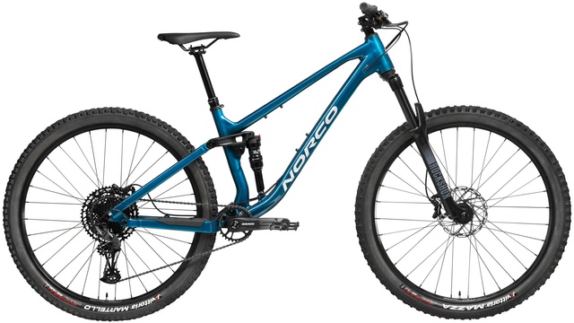 Велосипед двухподвес 29" Norco Fluid FS 3 (2023) blue/silver, S - 154 - 166 см, 150 - 160 см, 160 - 170 см