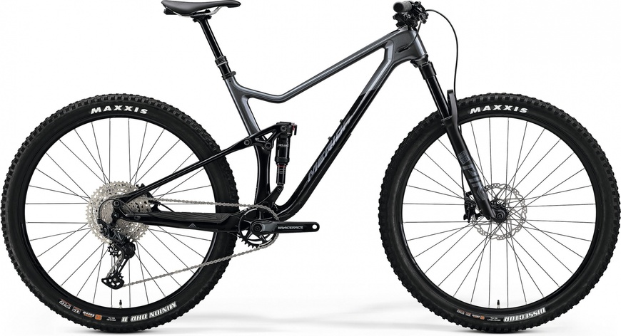 Велосипед двухподвес 29" Merida ONE-TWENTY 6000 (2023) metallic black/grey, L - 178 - 188 см, 170 - 180 см, 180 - 190 см