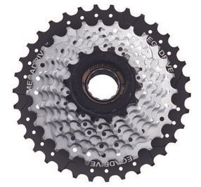 фото Тріскачка SunRace MFM56 8CV E, 8 швидкостей, 13-34T, Black