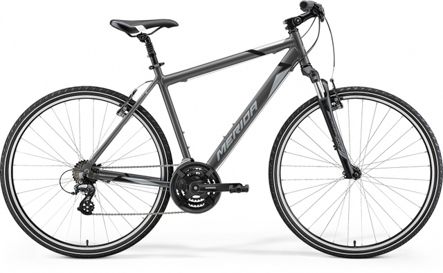 фото Велосипед гибридный 28" Merida CROSSWAY 10-V (2021) silk anthracite(grey/black)