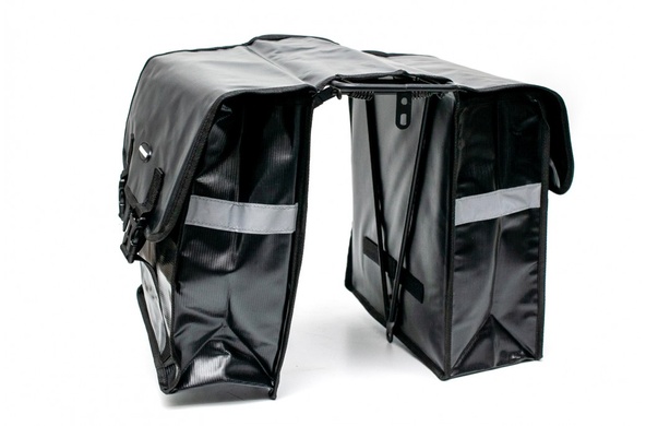 фото Велосумка штани, на багажник 31x14x33cm чорний BRAVVOS F-089, водоотталк. матеріал