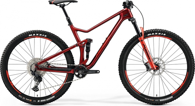 Велосипед двухподвес 29" Merida ONE-TWENTY 3000 (2023) dark strawberry/red, L - 179 - 189 см, 170 - 180 см, 180 - 190 см
