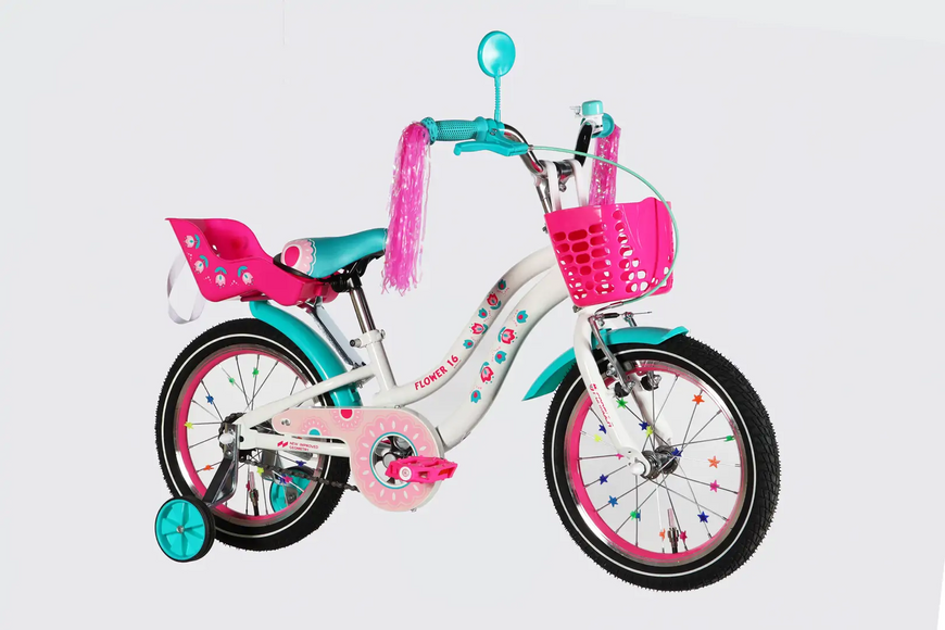 фото Велосипед ST 16" Formula Kid FLOWER PREMIUM BH белый с розовым и бирюзовым 2026