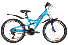 фото Велосипед 24" Formula ATLAS AM2 14G Vbr St с крылом Pl 2019 (синий с оранжевым)