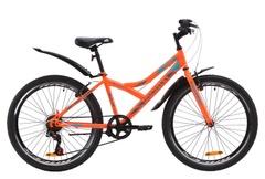 фото Велосипед ST 24" Discovery FLINT Vbr с крылом Pl 2020 (оранжево-бирюзовый с серым)