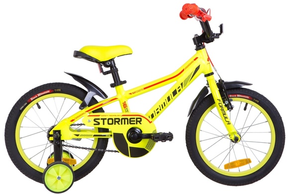 фото Велосипед 16" Formula STORMER 14G Al с крылом Pl 2019 (желтый)
