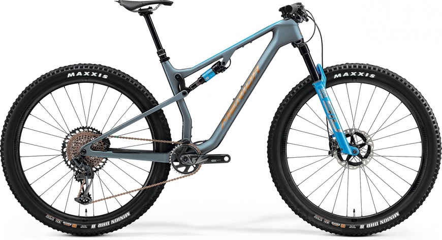 Велосипед двопідвіс 29" Merida NINETY-SIX 8000 (2021) matt steel blue, L - 178 - 185 см, 170 - 180 см, 180 - 190 см