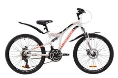 фото Велосипед ST 24" Discovery ROCKET AM2 DD с крылом Pl 2020 (бело-оранжевый c черным)