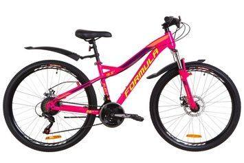 фото Велосипед 26" Formula ELECTRA AM 14G DD St с крылом Pl 2019 (малиновый с салатным)