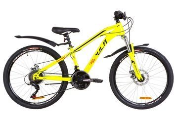 фото Велосипед 24" Formula DAKAR AM 14G DD St с крылом Pl 2019 (желтый)