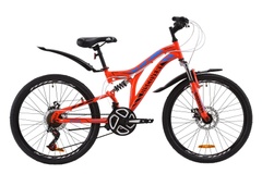 фото Велосипед ST 24" Discovery ROCKET AM2 DD с крылом Pl 2020 (красно-черный с синим)