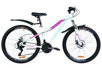фото Велосипед 26" Formula ELECTRA AM 14G DD St с крылом Pl 2019 (бело-розовый с голубым)