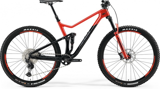 Велосипед двухподвес 29" Merida ONE-TWENTY 3000 (2021) black/glossy race red, L - 178 - 185 см, 170 - 180 см, 180 - 190 см