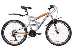 фото Велосипед 26" Discovery CANYON AM2 14G Vbr St с крылом Pl 2019 (серо-оранжевый (м))