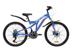 фото Велосипед ST 24" Discovery ROCKET AM2 DD с крылом Pl 2020 (сине-оранжевый с белым)
