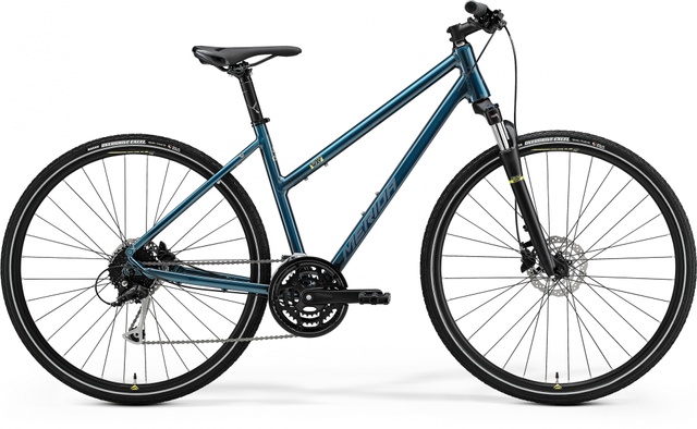 фото Велосипед женский 28" Merida CROSSWAY 100 L (2021) teal-blue(silver-blue/lime)