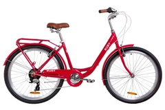 фото Велосипед 26" Dorozhnik RUBY 14G Vbr Al с багажником зад St, с крылом St 2019 (красный)