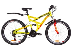 фото Велосипед 26" Discovery CANYON AM2 14G Vbr St с крылом Pl 2019 (желтый)
