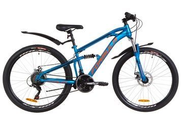 фото Велосипед 26" Formula BLAZE AM2 14G DD St с крылом Pl 2019 (синий с оранжевым (м))