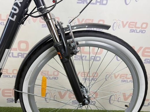 фото Велосипед c электроприводом 26" ST Dorozhnik eLUX Vbr FR рама-17" 36B 12.5А*г 500Вт темно-серый 2026