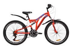 фото Велосипед ST 24" Discovery ROCKET AM2 Vbr с крылом Pl 2020 (красно-черный с синим)