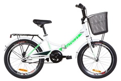 фото Велосипед 20" Formula SMART 14G St с багажником зад St, с крылом St, с корзиной St 2019 (бело-зеленый )