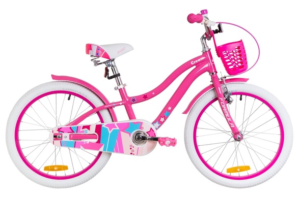 фото Велосипед 20" Formula CREAM 14G Al с крылом St, с корзиной Pl 2019 (розовый с голубым)