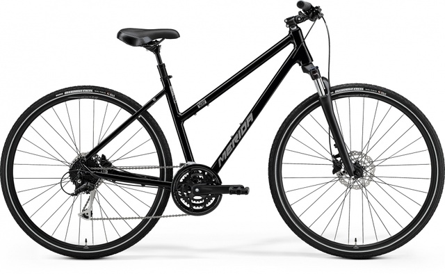 фото Велосипед женский 28" Merida CROSSWAY 100 L (2021) glossy black(matt silver)