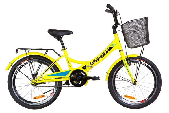 фото Велосипед 20" Formula SMART 14G St с багажником зад St, с крылом St, с корзиной St 2019 (желтый)