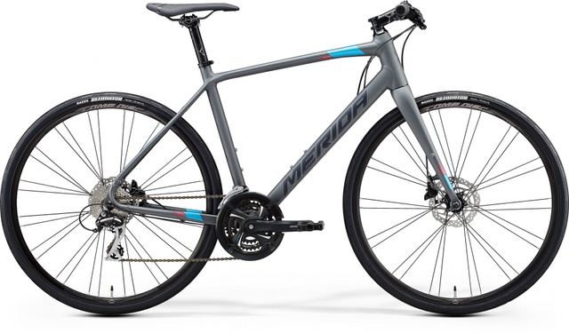 фото Велосипед міський 28" Merida SPEEDER 100 (2021) matt cool grey(blue/red)