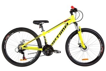 фото Велосипед 26" Optimabikes MOTION AM 14G DD Al 2019 (желто-черный с оранжевым)