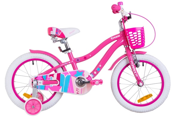 фото Велосипед 16" Formula CREAM 14G Al с крылом St, с корзиной Pl 2019 (розовый с голубым)
