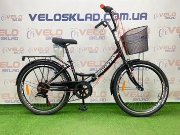 фото Велосипед 24" Formula SMART 7 с багажником зад St, с крылом St, с корзиной