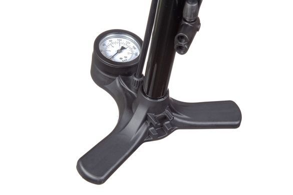 фото Насос напольный ONRIDE Flow 10 стальной, с манометром, макс. давление 120 PSI головка под FV/AV