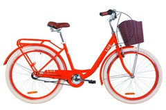 фото Велосипед 26" Dorozhnik LUX 14G планет. St с багажником зад St, с крылом St, с корзиной Pl 2019 (оранжевый )