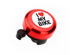фото Дзвоник механічний "I love my Bike", червоний