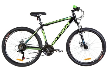 фото Велосипед 26" Optimabikes MOTION AM 14G DD Al 2019 (черно-салатно-синий)