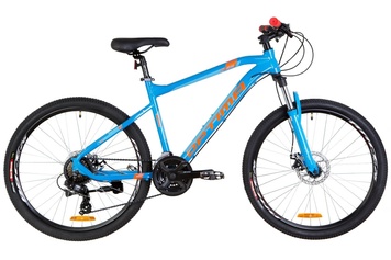 фото Велосипед 26" Optimabikes F-1 AM 14G DD Al 2019 (сине-оранжевый )